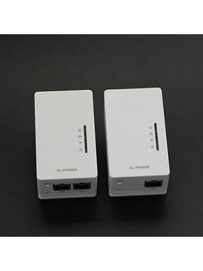 AV500 Passthrough Powerline Adapter 2 Ethernet Ports 2-Pack Kit NetworkP/N GL-PH500(RE) KIT